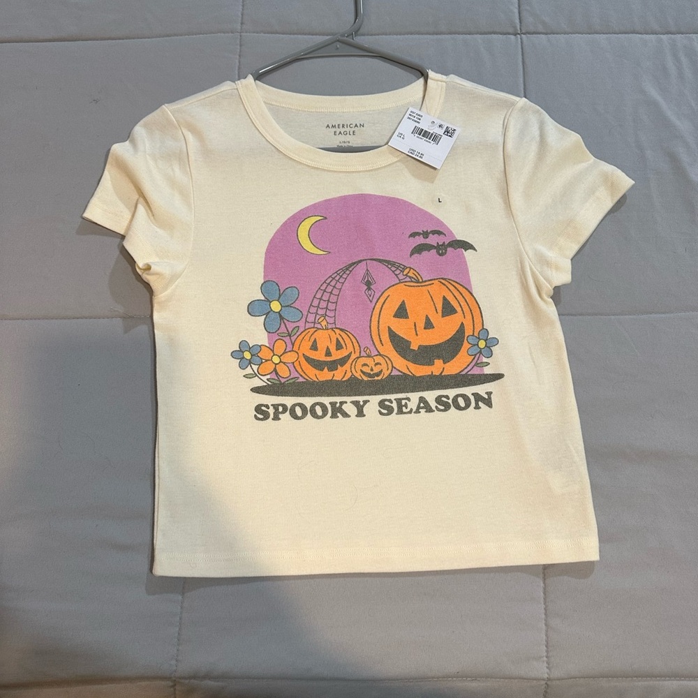 American Eagle Outfitters Kids Spooky Season Costume T-Shirt - Cream
